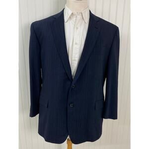 Men Brooks Brothers Madison Brookscool Full Canvas navy 2-button wool blazer 48R